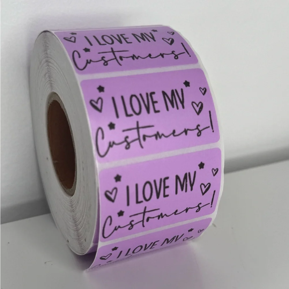 I love my customers stickers | shipping supplies for small business 2" - Picture 6 of 6